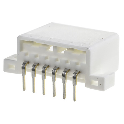 TE Connectivity MULTILOCK 070 Series Right Angle Through Hole Mount PCB Socket, 6-Contact, 1-Row, 3.5mm Pitch, Solder