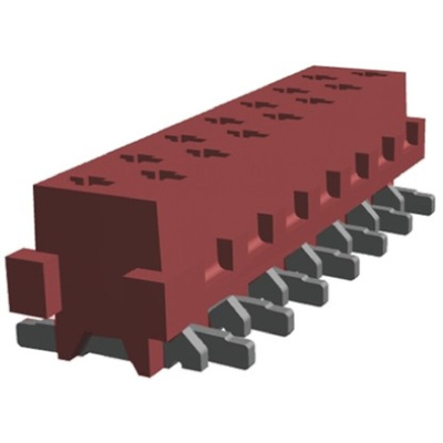 TE Connectivity Micro-MaTch Series Straight Surface Mount PCB Socket, 14-Contact, 2-Row, 2.54mm Pitch, Solder