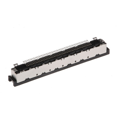 Hirose FX15 Series Straight Surface Mount PCB Socket, 51-Contact, 1-Row, 0.5mm Pitch, Solder Termination