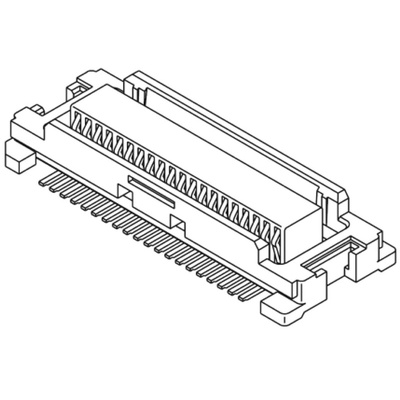 Molex SlimStack Series Straight Surface Mount PCB Socket, 20-Contact, 2-Row, 0.5mm Pitch, Solder Termination