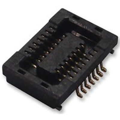 Hirose DF23 Series Straight Surface Mount PCB Socket, 20-Contact, 2-Row, 0.5mm Pitch, Solder Termination