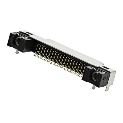 Hirose DH Series Right Angle Surface Mount PCB Socket, 37-Contact, 2-Row, 29.2mm Pitch, Screw Termination