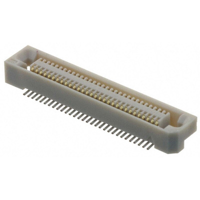 Hirose FX6 Series Straight Surface Mount PCB Socket, 60-Contact, 2-Row, 0.8mm Pitch, Solder Termination