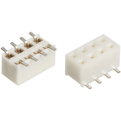 Hirose A3 Series Straight Surface Mount PCB Socket, 8-Contact, 2-Row, 2mm Pitch, Solder Termination