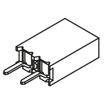 Samtec BCS Series Straight Through Hole Mount PCB Socket, 2-Contact, 1-Row, 2.54mm Pitch, Solder Termination