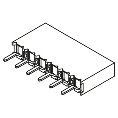 Samtec BCS Series Straight Through Hole Mount PCB Socket, 6-Contact, 1-Row, 2.54mm Pitch, Solder Termination