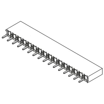 Samtec BCS Series Straight Through Hole Mount PCB Socket, 16-Contact, 1-Row, 2.54mm Pitch, Solder Termination
