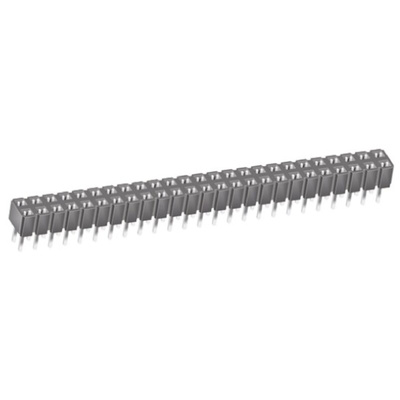 Samtec CES Series Straight Through Hole Mount PCB Socket, 50-Contact, 2-Row, 2.54mm Pitch, Through Hole Termination