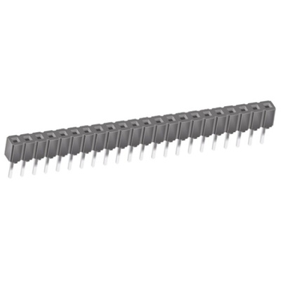 Samtec CES Series Straight Through Hole Mount PCB Socket, 22-Contact, 1-Row, 2.54mm Pitch, Through Hole Termination