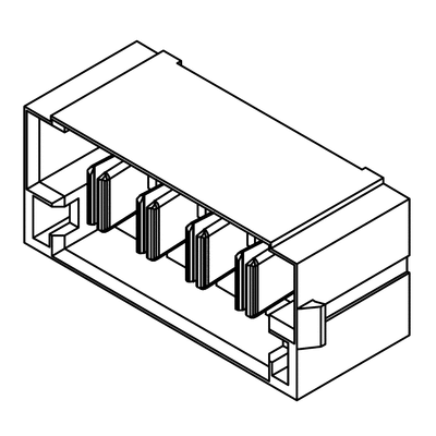 Samtec MPS Series Straight Through Hole Mount PCB Socket, 6-Contact, 1-Row, 5mm Pitch, Solder Termination