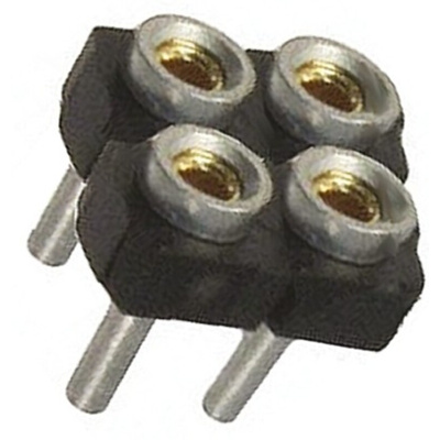 Samtec SDL Series Straight Through Hole Mount PCB Socket, 4-Contact, 2-Row, 2.54mm Pitch, Through Hole Termination