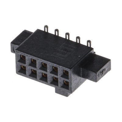 Samtec SFM Series Straight Surface Mount PCB Socket, 10-Contact, 2-Row, 1.27mm Pitch, Solder Termination