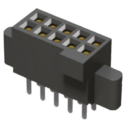 Samtec SFM Series Straight Through Hole Mount PCB Socket, 50-Contact, 2-Row, 1.27mm Pitch, Solder Termination