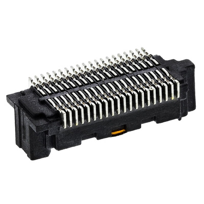Samtec SS4 Series Straight Surface Mount PCB Socket, 40-Contact, 2-Row, 0.4mm Pitch, Solder Termination