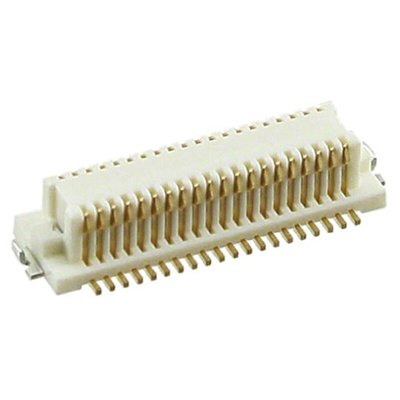 Hirose DF12 Series Straight Surface Mount PCB Socket, 40-Contact, 2-Row, 0.5mm Pitch, Solder Termination