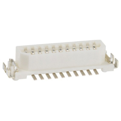 Hirose DF9 Series Straight Surface Mount PCB Socket, 21-Contact, 2-Row, 1mm Pitch, Solder Termination