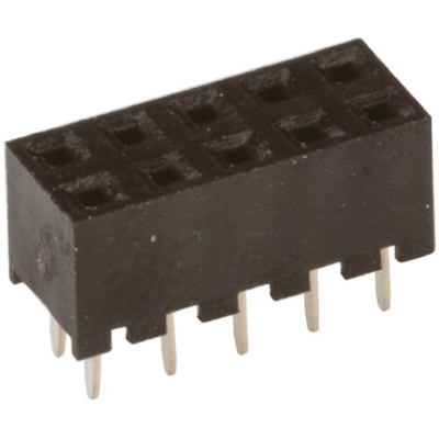 Hirose A3C Series Straight Through Hole Mount PCB Socket, 10-Contact, 2-Row, 2mm Pitch, Solder Termination