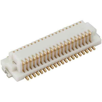 Hirose DF12 Series Straight Surface Mount PCB Socket, 20-Contact, 2-Row, 0.5mm Pitch, Solder Termination