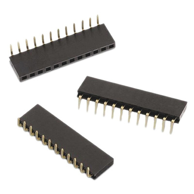 Wurth Elektronik WR-PHD Series Right Angle Through Hole Mount PCB Socket, 32-Contact, 1-Row, 2.54mm Pitch, Solder