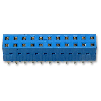 Amphenol Communications Solutions Dubox Series Straight Through Hole Mount IDC Connector, 14-Contact, 2-Row, 2.54mm