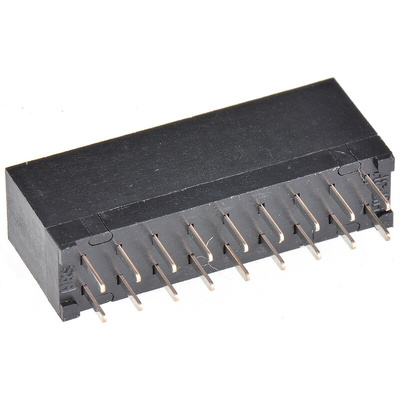 Hirose HIF3H Series Straight PCB Mount PCB Socket, 18-Contact, 2-Row, 2.54mm Pitch, Through Hole Termination