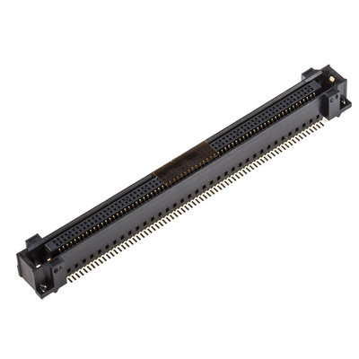 Hirose FunctionMAX FX18 Series Straight Surface Mount PCB Socket, 140-Contact, 2-Row, 0.8mm Pitch, Solder Termination
