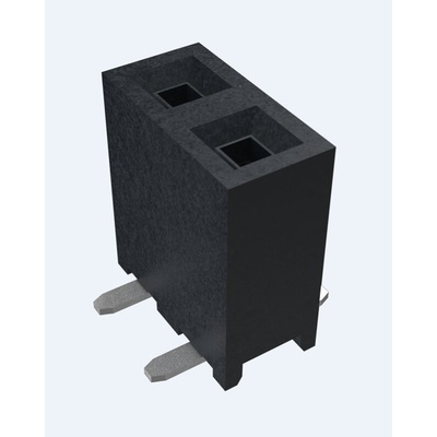 Amphenol Communications Solutions Minitek Series Straight Surface Mount PCB Socket, 7-Contact, 1-Row, 2mm Pitch, Solder