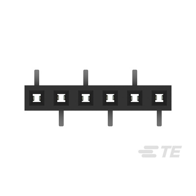 TE Connectivity AMPMODU Series Straight Surface Mount PCB Socket, 6-Contact, 1-Row, 2mm Pitch, Solder Termination