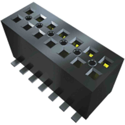 Samtec FLE Series Straight Surface Mount PCB Socket, 100-Contact, 2-Row, 1.27mm Pitch, Solder Termination