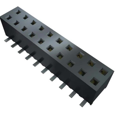 Samtec MMS Series Straight Surface Mount PCB Socket, 24-Contact, 2-Row, 2mm Pitch, Solder Termination
