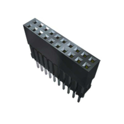 Samtec ESQ Series Vertical Through Hole Mount PCB Socket, 1-Contact, 1-Row, 2.54mm Pitch, Through Hole Termination