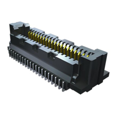 Samtec SS5 Series Straight Surface Mount PCB Socket, 30-Contact, 2-Row, 0.5mm Pitch, Solder Termination