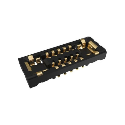 Amphenol ICC Vertical Surface Mount PCB Socket, 12-Contact, 2-Row, 0.35mm Pitch, Solder Termination