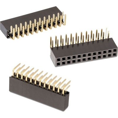 Wurth Elektronik WR-PHD Series Angled PCB Socket, 40-Contact, 2-Row, 2.54mm Pitch