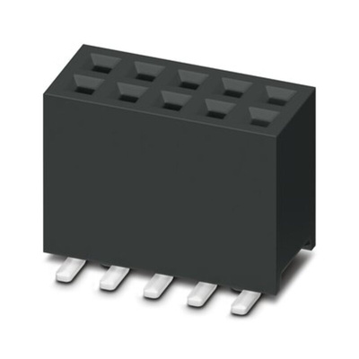 Phoenix Contact 27D/ 30-SV- 490-1-BR, FQ 1 Series Surface Mount Socket Strip, 2-Row, 1.27mm Pitch, SMD Termination