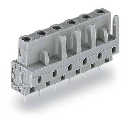 Wago 232 Series Straight PCB Mount PCB Header, 2-Contact, 1-Row, 7.5mm Pitch, PCB Termination