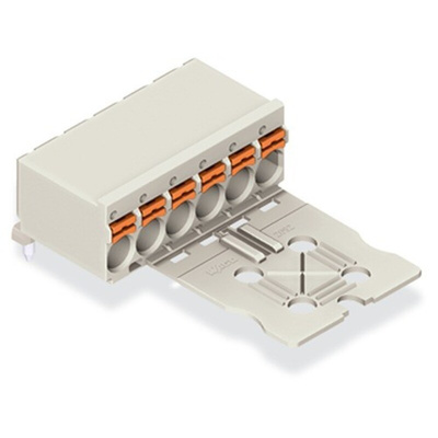 Wago 2092 Series Angled Push-In PCB Connector, 8-Contact, 1-Row, 5mm Pitch, Solder Termination