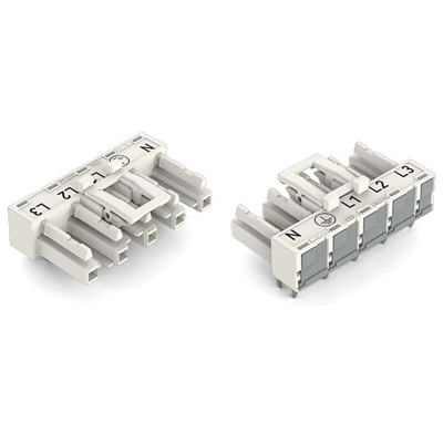 Wago 770 Series Angled PCB Mount PCB Socket, 5-Contact, 1-Row, 10mm Pitch, Cage Clamp Termination