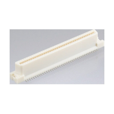 Hirose FX2 Series Straight Surface Mount PCB Socket, 52-Contact, 2-Row, 1.27mm Pitch, Solder Termination