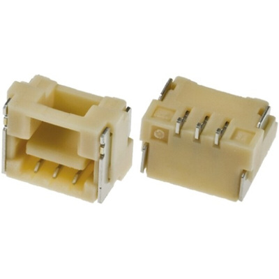 Molex CLIK-Mate Series Right Angle Surface Mount PCB Socket, 3-Contact, 1-Row, 1.25mm Pitch, Solder Termination