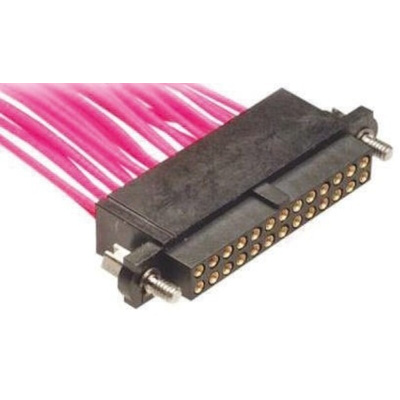 HARWIN Datamate J-Tek Series Straight Panel Mount PCB Socket, 42-Contact, 2-Row, 2mm Pitch, Crimp Termination