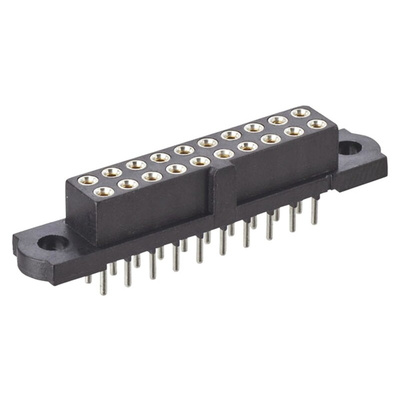 HARWIN M80 Series Straight Through Hole Mount PCB Socket, 14-Contact, 2-Row, 2mm Pitch, Solder Termination