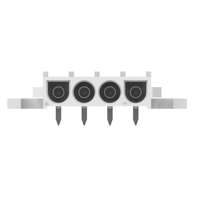 TE Connectivity Universal MATE-N-LOK Series Right Angle Through Hole Mount PCB Socket, 4-Contact, 6.35mm Pitch, Solder