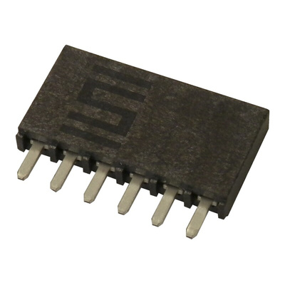 Murata Power Solutions DMS Series Straight Through Hole Mount PCB Socket, 6-Contact, 1-Row, Solder Termination