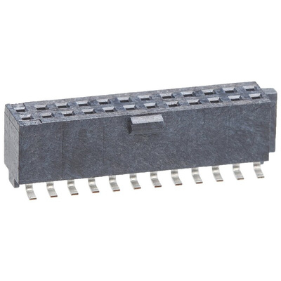 Molex Slim-Grid Series Straight Surface Mount PCB Socket, 12-Contact, 2-Row, 1.27mm Pitch, Solder Termination