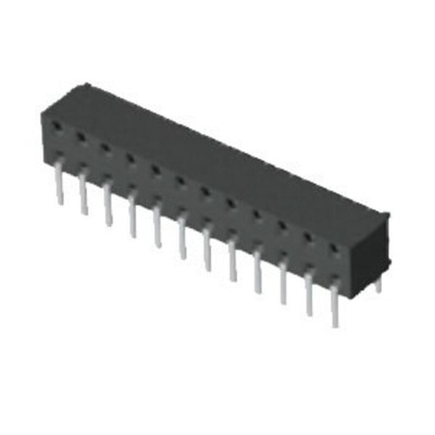 Samtec MMS Series Straight Through Hole Mount PCB Socket, 24-Contact, 2-Row, 2mm Pitch, Solder Termination