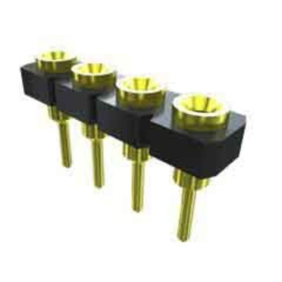 Samtec SL Series Straight Through Hole Mount PCB Socket, 14-Contact, 1-Row, 2.54mm Pitch, Solder Termination