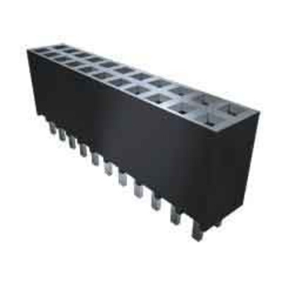 Samtec SSW Series Straight Through Hole Mount PCB Socket, 12-Contact, 2-Row, 2.54mm Pitch, Solder Termination