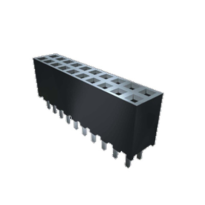 Samtec SQW Series Straight Surface Mount PCB Socket, 20-Contact, 2-Row, 2mm Pitch, SMT Termination