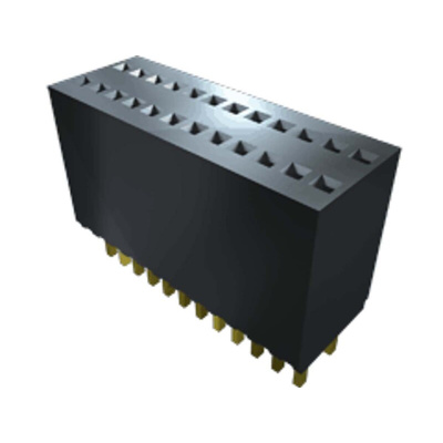 Samtec SMS Series Straight Surface Mount PCB Socket, 12-Contact, 1-Row, 1.27mm Pitch, Through Hole Termination